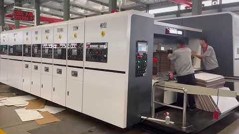 Automatic 5 Colors Printer Slotter Die Cutter &Scraps Cleaner Inline Folder Gluer Counter Ejector