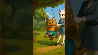 Cute Cat Swinging With Mom Funny Cat Animation Shorts