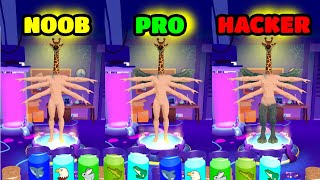 Merge Animals 3D Gameplay - NOOB vs PRO vs HACKER (iOS/Android) screenshot 2