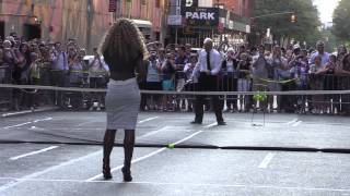 David Letterman and  Serena Williams (Tennis Match)