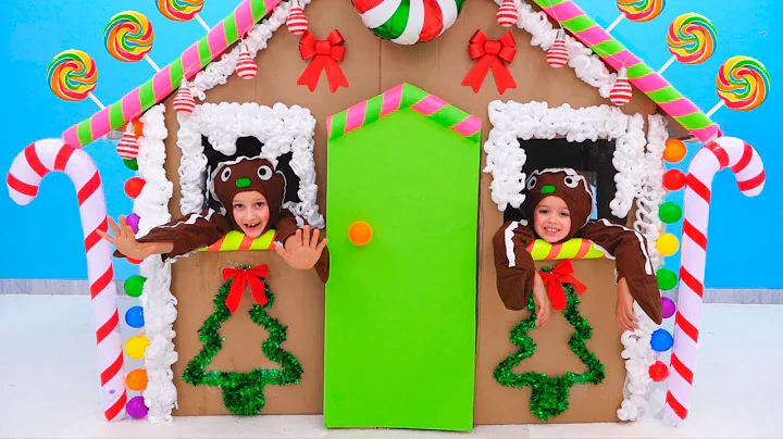 Vlad and Niki pretend play and make Gingerbread Ho...