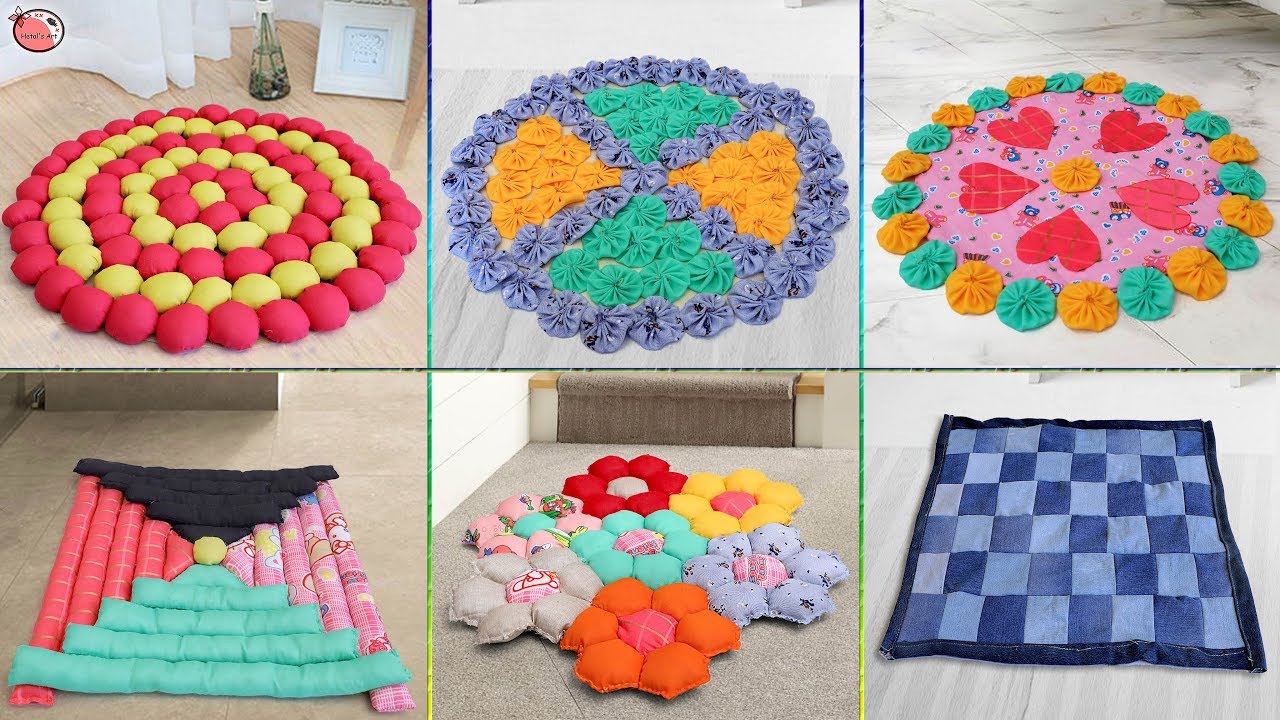 10 Best Easy !!! Doormat Making Idea From Old Saree & Clothes !!! YouTube
