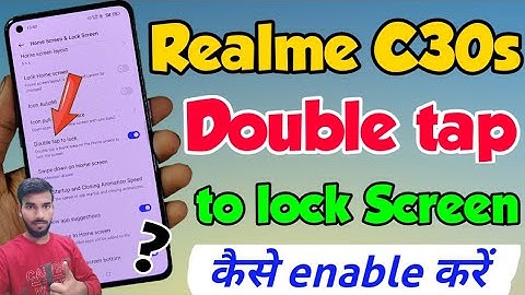 Realme C30s me double tap to Lock Screen Setting kaise kare | Realme c30s double tap to Lock Screen