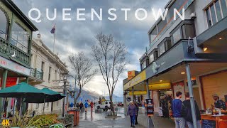 Queenstown City Centre Walk June 2023 4K | On A Rainy Day | South Island | New Zealand Walking Tour