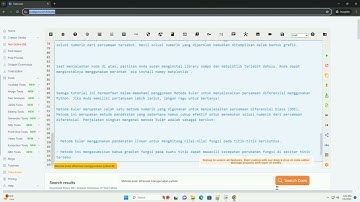 Metode euler difrensial menggunakan python