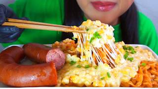 Corn Cheese Buldak Carbonara Fire Noodles Kielbasa Sausage Asmr Whispers