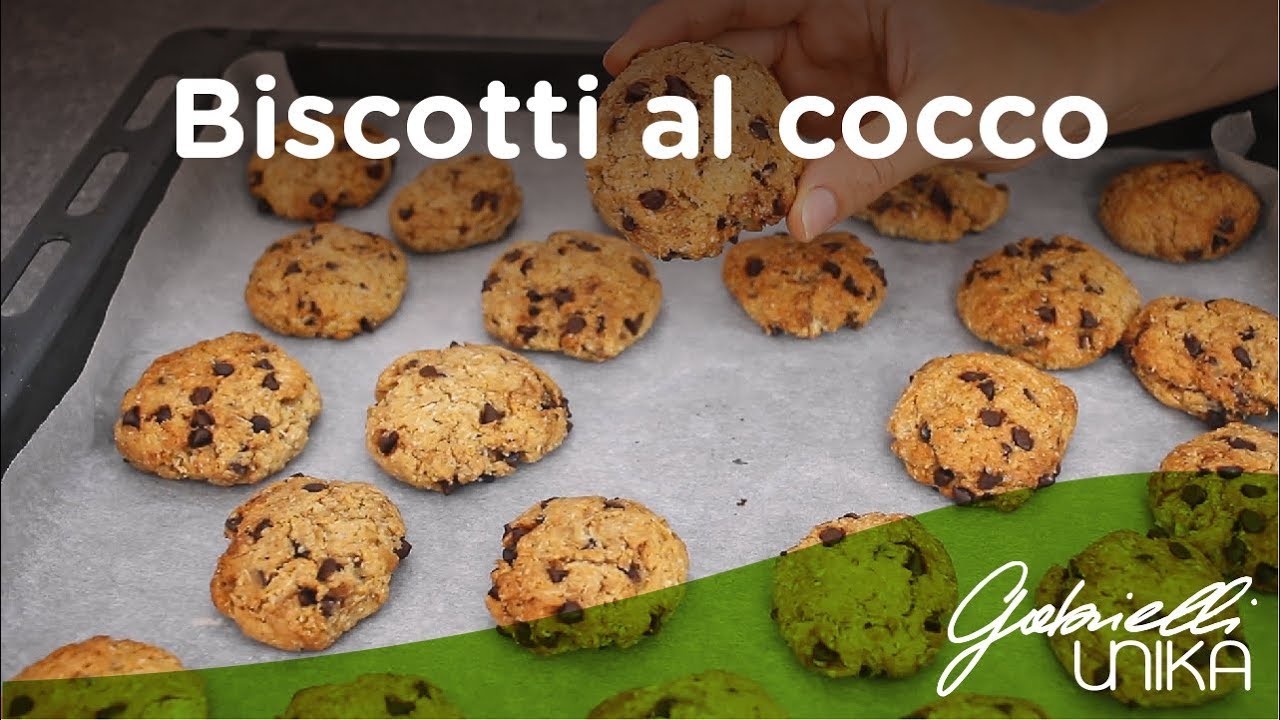 Biscotti al cocco e gocce di cioccolato