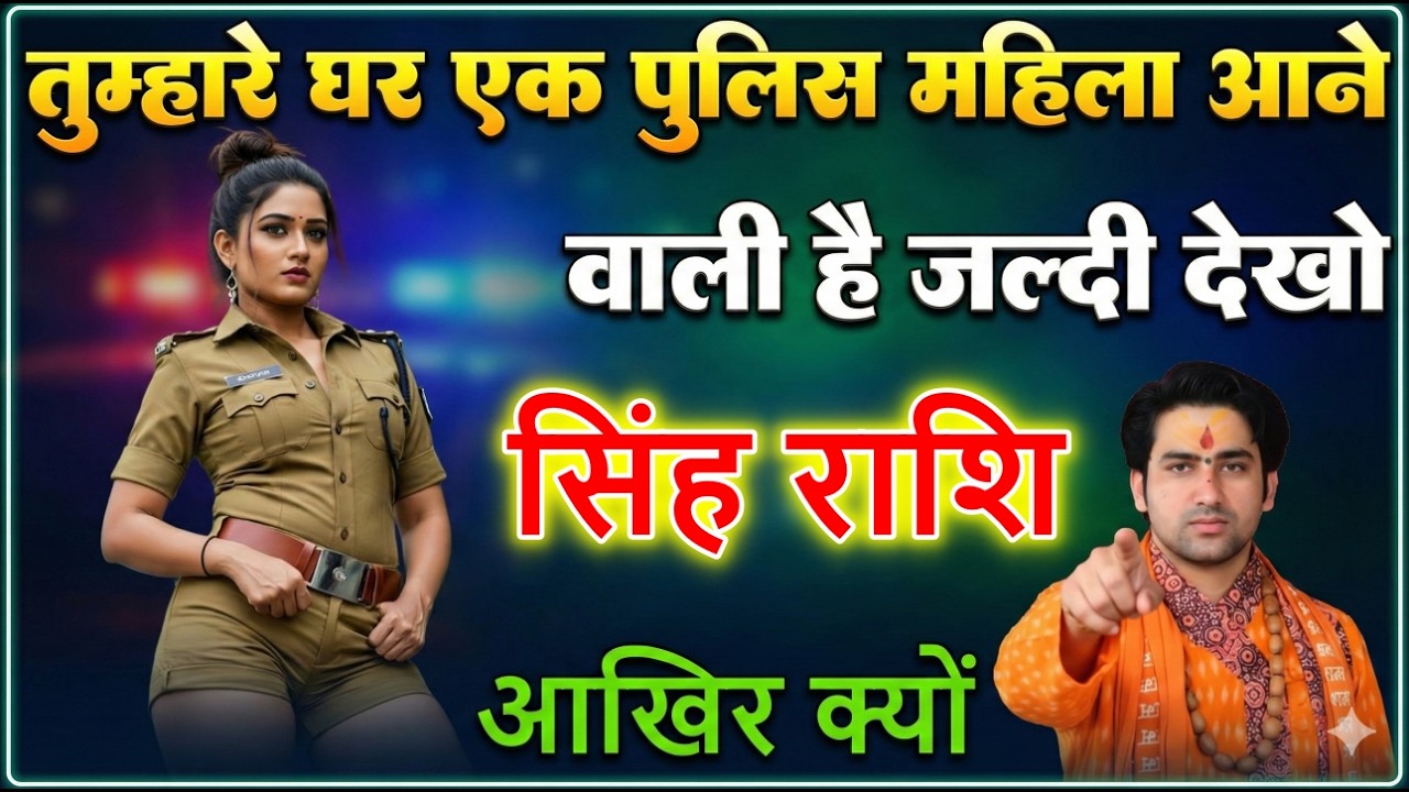 सिंह राशि तुम्हारे घर एक पुलिस महिला आने वाली है जल्दी देखलो