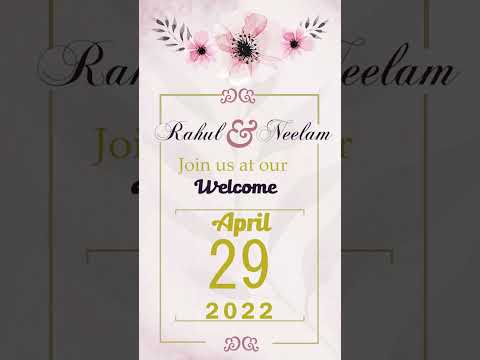 Vertical Wedding Invitation Card | Save the date | Mobile Invitation Video @DigimediaXperts
