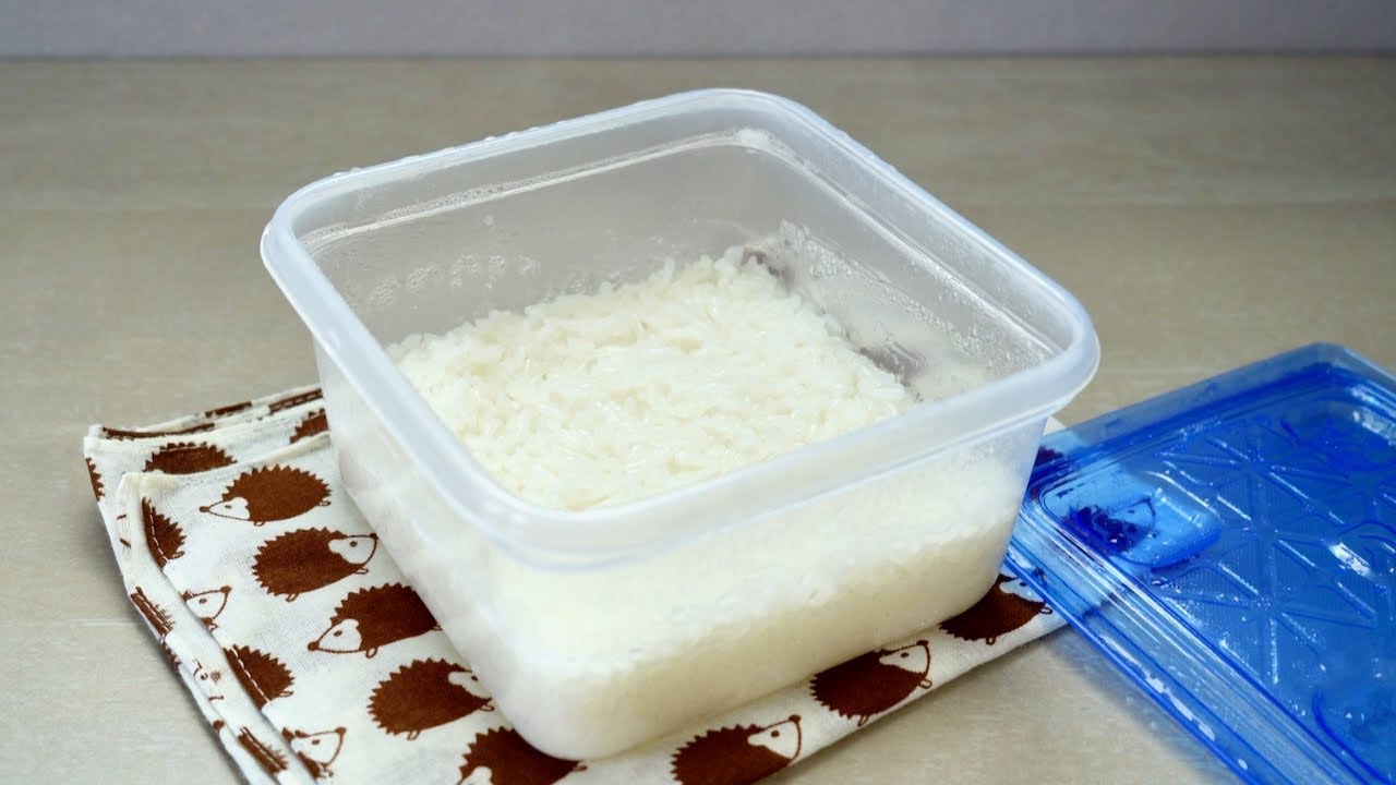 電子レンジでご飯を炊く ジップロックコンテナーで炊く Cook rice in a microwave oven | MosoGourmet 妄想グルメ