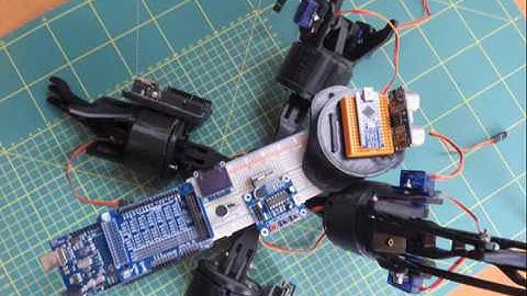 Nuke ///      arduino 3d printed hexapod  in progress