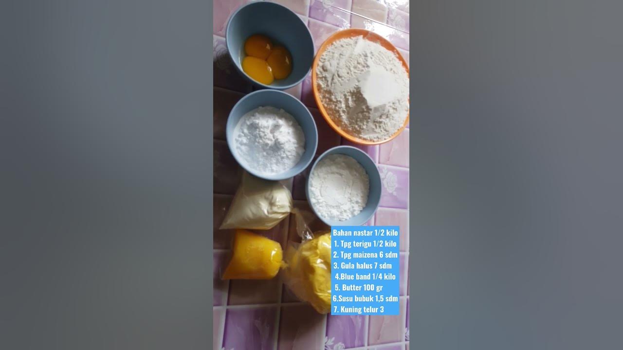 Bahan Nastar Untuk 1/2 kilo Tepung Terigu 🙏