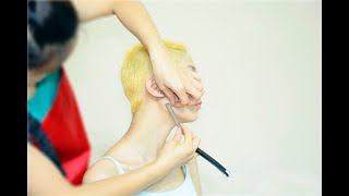 Full Ver-My another new girlfriend came to this barbershop twice to get faceshave and armsshave
