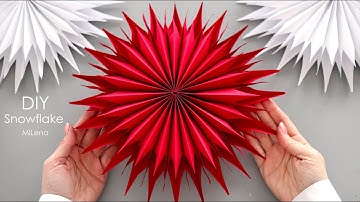 БОЛЬШАЯ ОБЪЕМНАЯ СНЕЖИНКА ИЗ БУМАГИ ❄️ 3D PAPER SNOWFLAKE ❄️