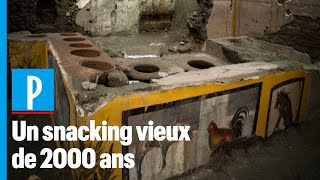 Une échoppe de « street food » antique exhumée à Pompéi