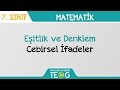 Download Eşitlik ve Denklem - Cebirsel İfadeler Eşitlik ve Denklem - Cebirsel İfadeler
