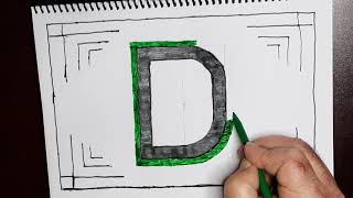 Letter D ..Learn English letters||تلوين حرف D ..تعلم الحروف الإنجليزيه