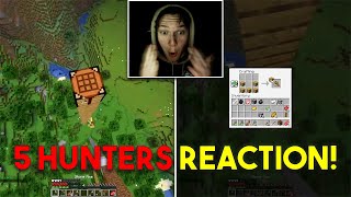 Minecraft Speedrunner VS 5 Hunters REACTION (Dream Manhunt)