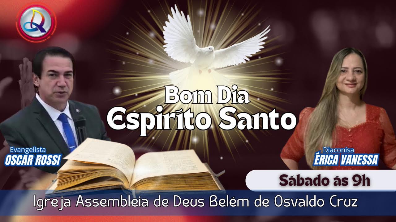 🔴 AO VIVO PROGRAMA "BOM DIA ESPÍRITO SANTO" APRESENTAÇÃO EV. OSCAR ROSSI E DIAC. ERICA ROSSI🙏