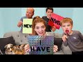 FAMILY PLAYS NEVER HAVE I EVER with dares!