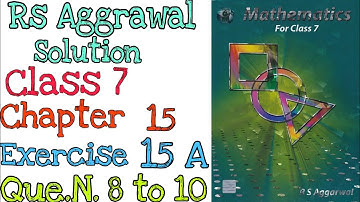 Properties of Triangle | Class 7 Exercise 15A Question 8 to 10 | Rs Aggarwal | Md Sir