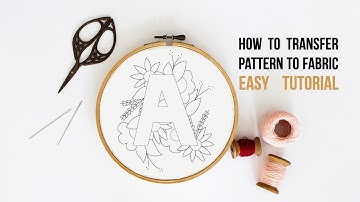 how to transfer PDF embroidery pattern to fabric using home printer
