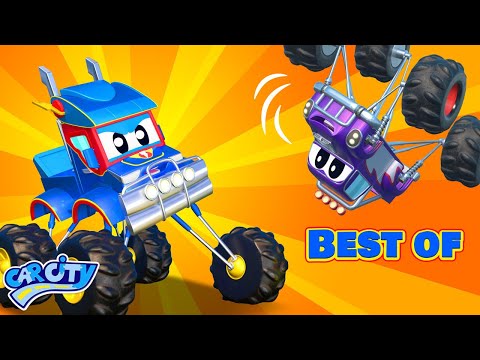 Видео: Лучшие мультфильмы о грузовиках-монстрах | Супер Грузовик | Car City World App