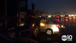 RAW: Rain and crashes back up traffic for Sacramento morning commute | February 13, 2019