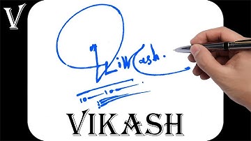 Vikash name signature design - V signature style - How to signature your name