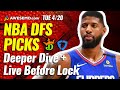 NBA DFS & BETTING PICKS: DAILY FANTASY BASKETBALL NEWS | TODAY TUESDAY 4/20