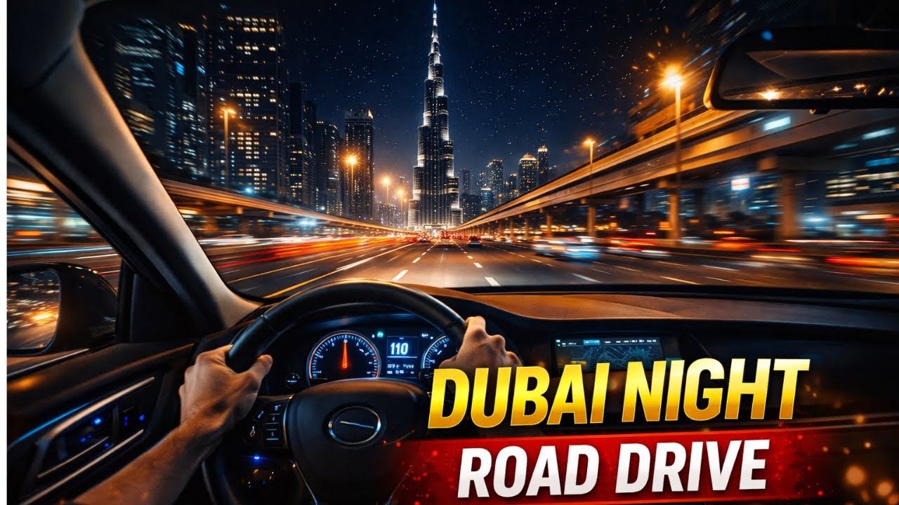 Dubai Night Drive at 11PM 😍 Zero Traffic, Pure Vibes