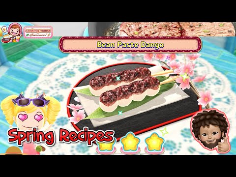 Cooking Mama: Cuisine! - Spring Recipes | Bean Paste Dango (2023 Mar update)