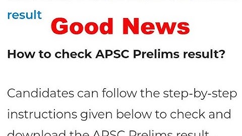 Check APSC result... 2021