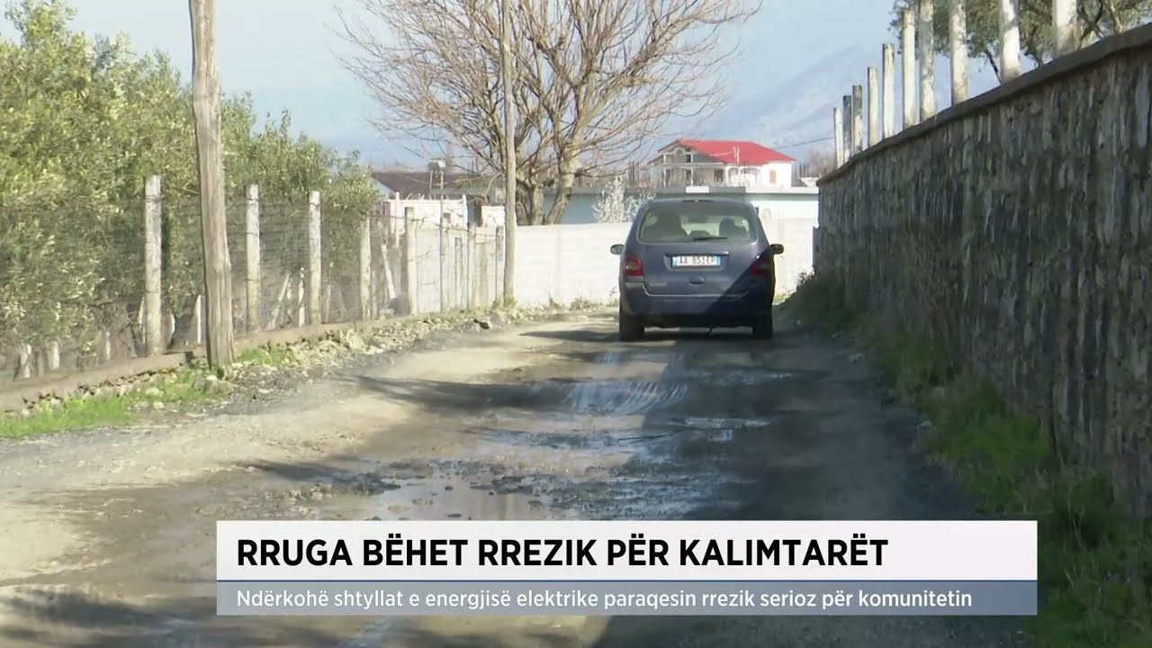 Rruga bëhet rrezik për kalimtarët
