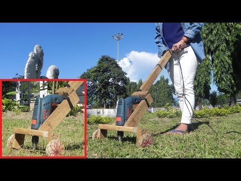 grass trimmer drill attachment