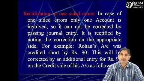 IGNOU Live Session on Rectification of Errors Part-2 for B.Com Students (BCOC-131)