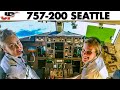 Boeing 757 full cockpit flight iceland to seattle  2 hour film with lovely crew