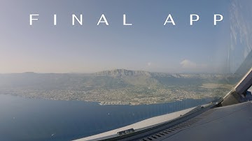 A320 cockpit landing in Split on RWY 23