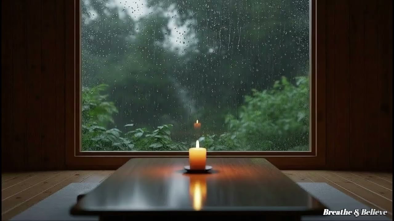 Deep Rest Emotional Balance Ambient Piano with Rain and Water