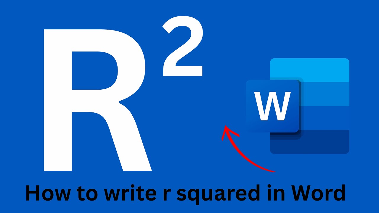 How to write r squared in Word - YouTube