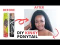 😵 DIY 30 INCH KINKY STRAIGHT PONYTAIL Made With KANEKALON BRAIDING HAIR || HOW TO VIDEOS