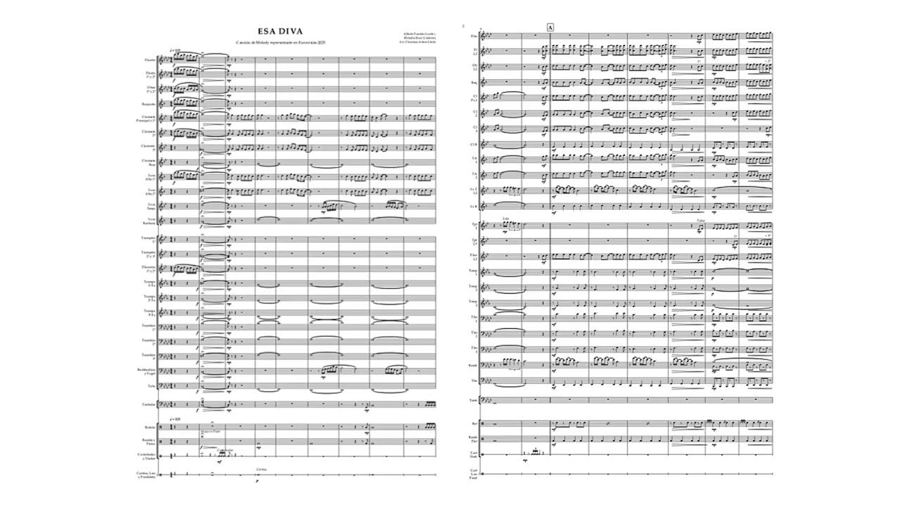 Esa Diva (Melody) - Partitura para Banda de Música o Charanga