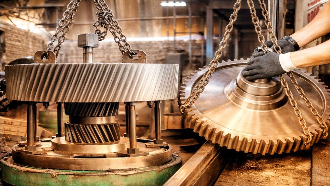 Manufacturing a 2500 KG Giant Industrial Gear | Heavy-Duty Gear Making From Raw Steel