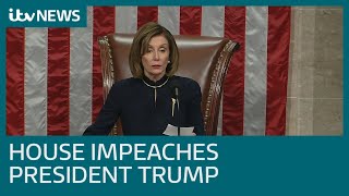 Donald Trump becomes third president in US history to be impeached | ITV News