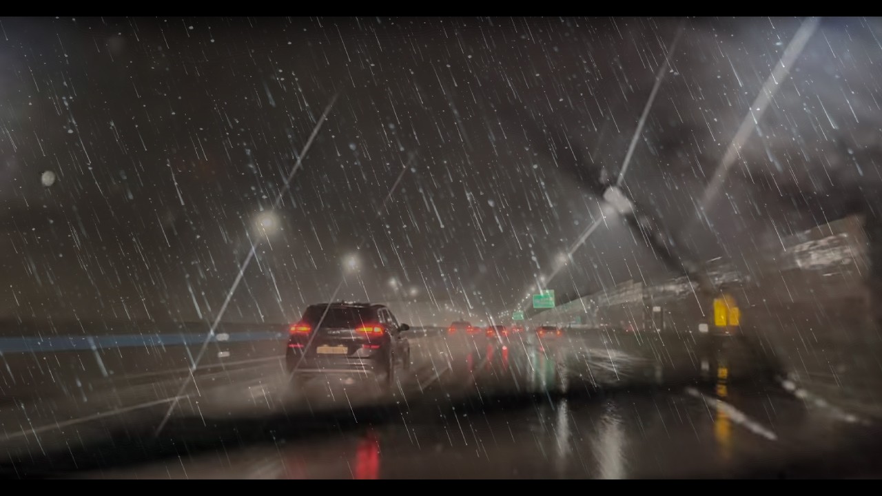 ☔️Highway Driving in the #rain at night for 💤 #Sleep #Relax 고속도로 ASMR ...