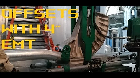 How To Bend An Offset With 4 inch Conduit - Using Greenlee MBT 881 Camtrack