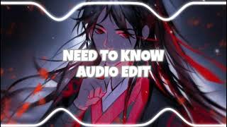 Need to know - Doja Cat [edit audio]