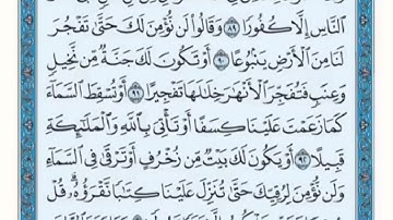 تكرار الوجه العاشرمن سورة الإسراء كل آية ٣مرات للشيخ فارس