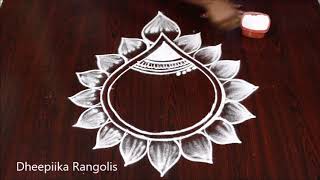 New Year 2020 Special Peacock Rangoli Design By Dheepiika New Year 2020 Special Peacock Rangoli Design By Dheepiika