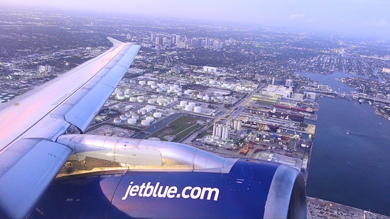 AWESOME SUNSET! | jetBlue Airbus A320 | Takeoff from Fort Lauderdale Hollywood Int'l Airport HD